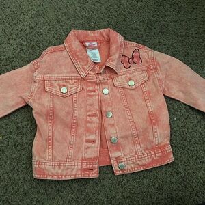 Disney Kids Coral Jean Jacket with Bow